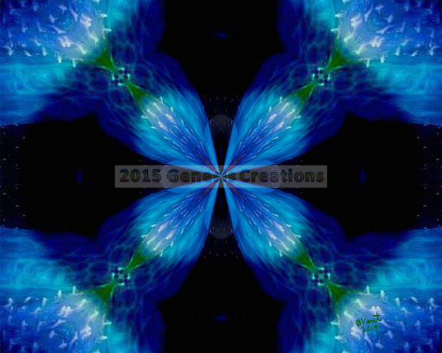 Blue Ray Mandala by medium Bonnie Vent